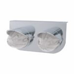 Stainless Light Bracket With 2X 19 LED Watermelon Lights & Visors - Amber LED/Clear Lens