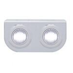 Stainless Light Bracket With 2X 3 LED 3/4" Mini Lights - White LED/Clear Lens