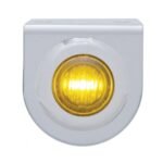 Stainless Light Bracket With 3 LED 3/4" Mini Light - Amber LED/Amber Lens