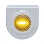 Stainless Light Bracket With 3 LED 3/4" Mini Light - Amber LED/Amber Lens