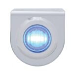 Stainless Light Bracket With 3 LED 3/4" Mini Light - Blue LED/Clear Lens