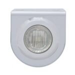 Stainless Light Bracket With 3 LED 3/4" Mini Light - Red LED/Clear Lens