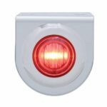 Stainless Light Bracket With 3 LED 3/4" Mini Light - Red LED/Red Lens