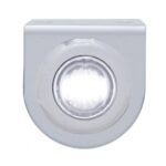 Stainless Light Bracket With 3 LED 3/4" Mini Light - White LED/Clear Lens
