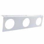 Stainless Light Bracket With 3X 2-1/2" Light Cutouts