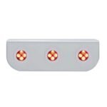 Stainless Light Bracket With Three 4 LED Fastener Lights - Red LED/Clear Lens - Image 2