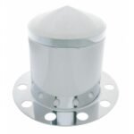 Stainless Pointed Rear Axle Cover 3PC Kit For 33mm Nut Cover - Steel/Aluminum Wheel