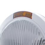 Stainless Steel Bullet Classic Headlight H4 Bulb & Turn Signal - Amber Lens - Image 4