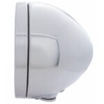 Stainless Steel Bullet Classic Headlight No Bulb With Turn Signal Light - Amber Lens - Image 3