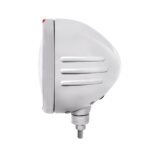 Stainless Steel Bullet Embossed Stripe Headlight 11 LED Bulb & Dual Mode LED Signal-Amber Lens - Image 2