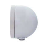 Stainless Steel Bullet Half Moon Headlight Crystal H4 Bulb & LED Turn Signal - Clear Lens - Image 3