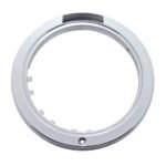 Stainless Steel Bullet Half Moon Headlight Crystal H4 Bulb & LED Turn Signal - Clear Lens - Image 5