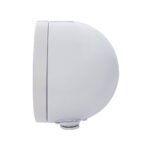 Stainless Steel Bullet Half Moon Headlight H4 With White LED & Dual Mode LED Signal-Amber Lens - Image 3