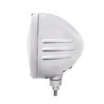 Stainless Steel Classic Embossed Stripe Headlight 11 LED Bulb & Dual Mode LED Signal - Clear Lens - Image 2
