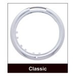 Stainless Steel Classic Half Moon Headlight H4 Bulb & LED Turn Signal - Clear Lens - Image 4