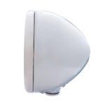 Stainless Steel Classic Headlight Crystal H4 Bulb & Turn Signal - Amber Lens - Image 3