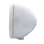 Stainless Steel Classic Headlight H4 Bulb & LED Turn Signal - Clear Lens - Image 3