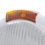 Stainless Steel Classic Headlight H4 Bulb & Turn Signal - Amber Lens - Image 2