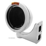 Stainless Steel "Classic" Headlight No Bulb & Turn Signal Light - Amber Lens - Image 3