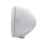 Stainless Steel Classic Headlight No Bulb With LED Turn Signal - Amber LED/Clear Lens - Image 2