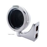 Stainless Steel Classic Headlight No Bulb With LED Turn Signal - Amber LED/Clear Lens - Image 3