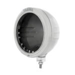 Stainless Steel Classic Stripe Headlight No Bulb With LED Signal - Clear Lens