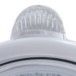 Stainless Steel Guide 682-C Headlight Crystal H4 & Dual Mode LED Signal - Clear Lens - Image 2