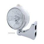 Stainless Steel Guide 682-C Headlight Crystal H4 & Dual Mode LED Signal - Clear Lens - Image 4