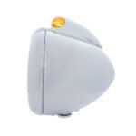 Stainless Steel Guide 682-C Headlight H4 & Dual Mode LED Signal - Amber Lens - Image 3