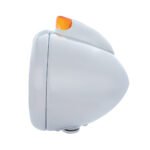 Stainless Steel Guide 682-C Headlight H4 & Original Style LED Signal - Amber Lens - Image 2