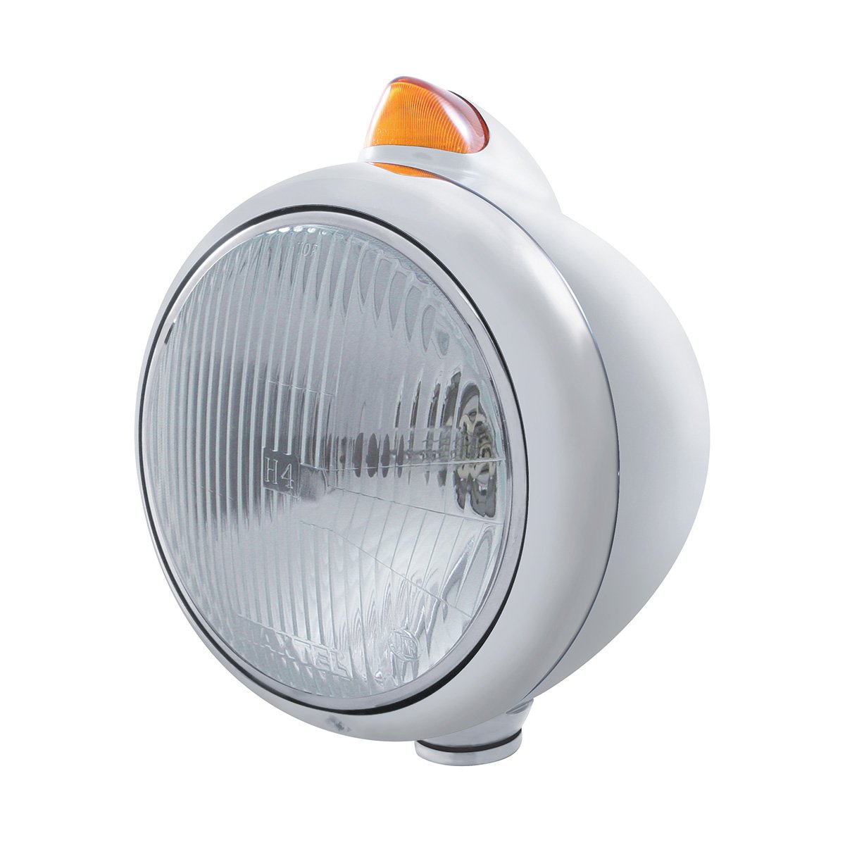 Stainless-Steel-Guide-682-C-Headlight-H4-Original-Style-LED-Signal-Amber-Lens Stainless Steel Guide 682-C Headlight H4 & Original Style LED Signal - Amber Lens - Image 1