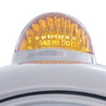 Stainless Steel Guide 682-C Headlight H4 With 6 Amber LED & Dual Mode LED Signal-Amber Lens - Image 2