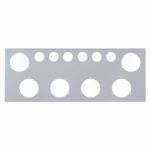 Stainless Steel Rear Center Light Panel With Six 4" Light Cutouts & Six 2" Light Cutouts