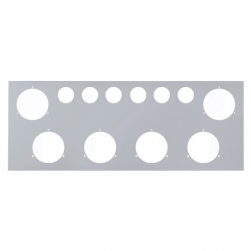 Stainless Steel Rear Center Light Panel With Six 4" Light Cutouts & Six 2" Light Cutouts