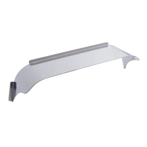 Stainless Steel Visor For 5" X 7" Rectangular Headlight, Smooth Top Style