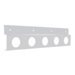 Stainless Top Mud Flap Plate - Five 2" Light Cutout - Image 2