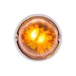 Star-Burst Glass Watermelon Light Flush Mount Kit-Amber LED/Amber Lens - Image 3