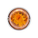 Star-Burst Glass Watermelon Light Flush Mount Kit-Amber LED/Amber Lens - Image 4