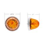 Star-Burst Glass Watermelon Light Flush Mount Kit-Amber LED/Amber Lens - Image 8