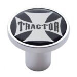 "Tractor" Air Valve Knob - Black Maltese Cross Sticker