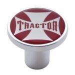 "Tractor" Air Valve Knob - Red Maltese Cross Sticker