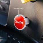 "Tractor" Glossy Air Valve Knob Candy Color Sticker -Cadmium Orange - Image 2
