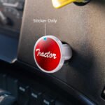 "Tractor" Glossy Air Valve Knob Candy Color Sticker -Candy Red - Image 2