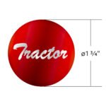 "Tractor" Glossy Air Valve Knob Candy Color Sticker -Candy Red - Image 3