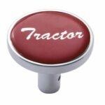 "Tractor" Long Air Valve Knob - Red Glossy Sticker