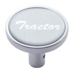 "Tractor" Long Air Valve Knob - Silver Glossy Sticker