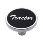 "Tractor" Short Air Valve Knob - Black Aluminum Sticker