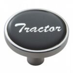 "Tractor" Short Air Valve Knob - Black Glossy Sticker
