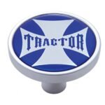 "Tractor" Short Air Valve Knob - Blue Maltese Cross Sticker