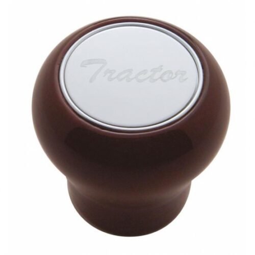 "Tractor" Wood Air Valve Knob - Stainless Plaque